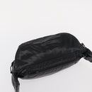 SAINT LAURENT Waist Bag Nylon Black White Auth bs31408-6