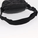 SAINT LAURENT Waist Bag Nylon Black White Auth bs31408-7