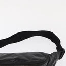 SAINT LAURENT Waist Bag Nylon Black White Auth bs31408-8