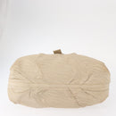 BVLGARI Chandra Hand Bag Leather Canvas Beige Brown Auth bs31410-10