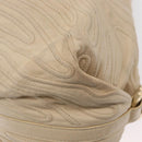 BVLGARI Chandra Hand Bag Leather Canvas Beige Brown Auth bs31410-14