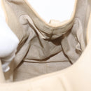 BVLGARI Chandra Hand Bag Leather Canvas Beige Brown Auth bs31410-18