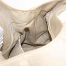 BVLGARI Chandra Hand Bag Leather Canvas Beige Brown Auth bs31410-19