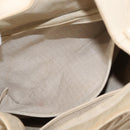BVLGARI Chandra Hand Bag Leather Canvas Beige Brown Auth bs31410-21