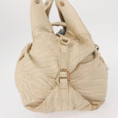 BVLGARI Chandra Hand Bag Leather Canvas Beige Brown Auth bs31410-5