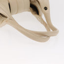 BVLGARI Chandra Hand Bag Leather Canvas Beige Brown Auth bs31410-7