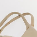 BVLGARI Chandra Hand Bag Leather Canvas Beige Brown Auth bs31410-8