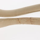 BVLGARI Chandra Hand Bag Leather Canvas Beige Brown Auth bs31410-9