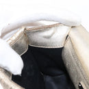 Miu Miu Matelasse Chain Shoulder Bag Leather Champagne Gold Silver Auth bs31411-21