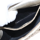 Miu Miu Matelasse Chain Shoulder Bag Leather Champagne Gold Silver Auth bs31411-22