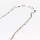 Christian Louboutin Chain Shoulder Bag Leather White Silver Auth bs31412V-8