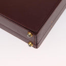 CARTIER Must Line Attache Case Leather Bordeaux Gold Auth bs31413-14