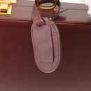 CARTIER Must Line Attache Case Leather Bordeaux Gold Auth bs31413-17