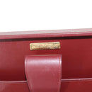CARTIER Must Line Attache Case Leather Bordeaux Gold Auth bs31413-18
