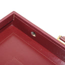 CARTIER Must Line Attache Case Leather Bordeaux Gold Auth bs31413-25