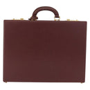 CARTIER Must Line Attache Case Leather Bordeaux Gold Auth bs31413-3