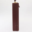 CARTIER Must Line Attache Case Leather Bordeaux Gold Auth bs31413-5