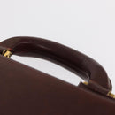 CARTIER Must Line Attache Case Leather Bordeaux Gold Auth bs31413-9