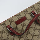 GUCCI GG Supreme Hand Bag PVC Beige Silver 117551 Auth bs31414-14