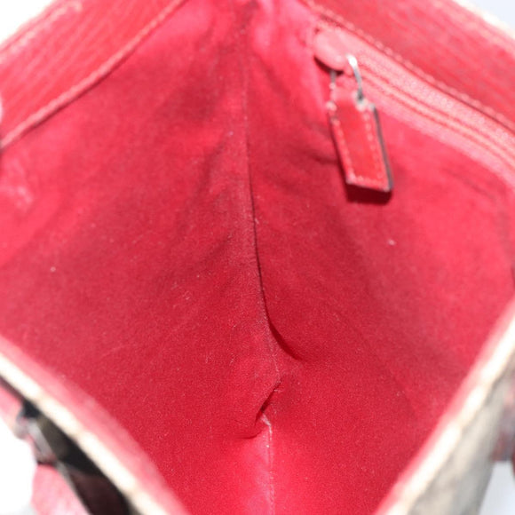 GUCCI GG Supreme Hand Bag PVC Beige Silver 117551 Auth bs31414