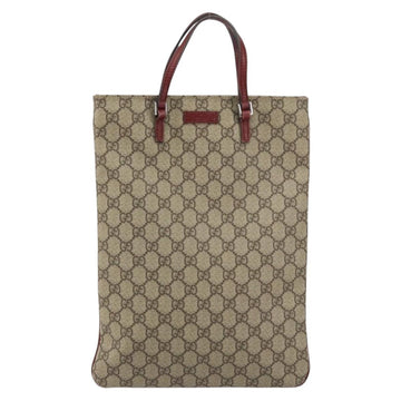 GUCCI GG Supreme Hand Bag PVC Beige Silver 117551 Auth bs31414 - 0