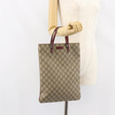 GUCCI GG Supreme Hand Bag PVC Beige Silver 117551 Auth bs31414-22