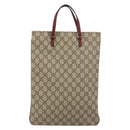 GUCCI GG Supreme Hand Bag PVC Beige Silver 117551 Auth bs31414-3