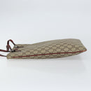 GUCCI GG Supreme Hand Bag PVC Beige Silver 117551 Auth bs31414-5