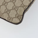 GUCCI GG Supreme Shoulder Bag PVC Beige Silver 141626 Auth bs31415-15