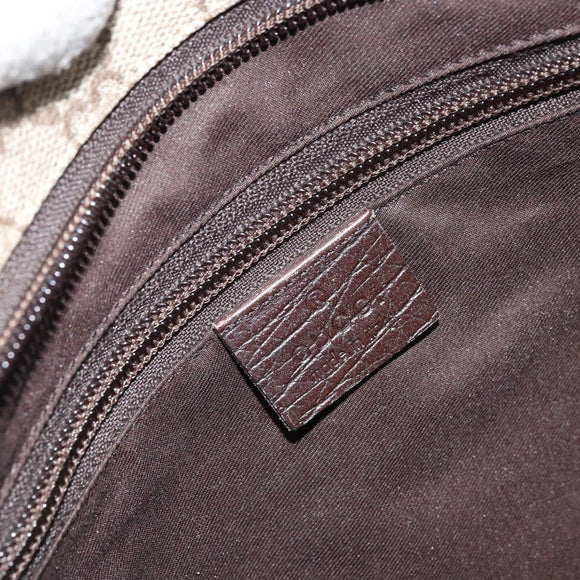 GUCCI GG Supreme Shoulder Bag PVC Beige Silver 141626 Auth bs31415