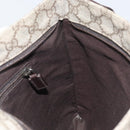 GUCCI GG Supreme Shoulder Bag PVC Beige Silver 141626 Auth bs31415-19