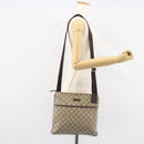GUCCI GG Supreme Shoulder Bag PVC Beige Silver 141626 Auth bs31415-24