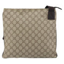 GUCCI GG Supreme Shoulder Bag PVC Beige Silver 141626 Auth bs31415-2