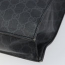 GUCCI GG Supreme Courier Tote Bag PVC Black Silver 495559 Auth bs31418-12