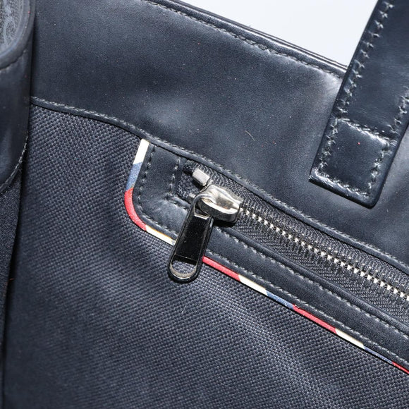 GUCCI GG Supreme Courier Tote Bag PVC Black Silver 495559 Auth bs31418