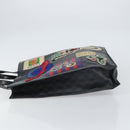 GUCCI GG Supreme Courier Tote Bag PVC Black Silver 495559 Auth bs31418-5