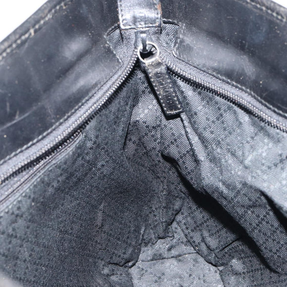 GUCCI Hand Bag Nylon Black Silver 002 2123 0457 Auth bs31419