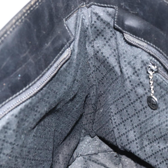 GUCCI Hand Bag Nylon Black Silver 002 2123 0457 Auth bs31419