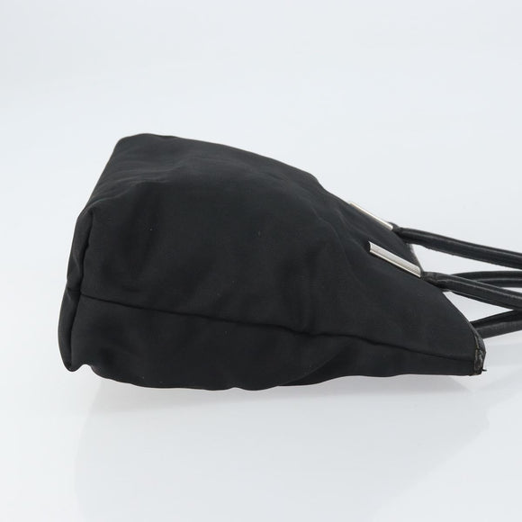 GUCCI Hand Bag Nylon Black Silver 002 2123 0457 Auth bs31419