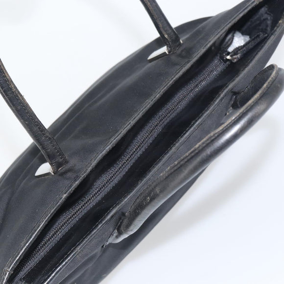 GUCCI Hand Bag Nylon Black Silver 002 2123 0457 Auth bs31419