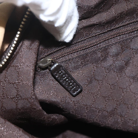 GUCCI GG Canvas Web Sherry Line Bag Beige Brown gold 001 4287 Auth bs31420