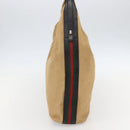 GUCCI GG Canvas Web Sherry Line Bag Beige Brown gold 001 4287 Auth bs31420-5