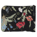 GUCCI Clutch Bag Canvas Black Silver 353480 Auth bs31421-3