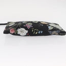 GUCCI Clutch Bag Canvas Black Silver 353480 Auth bs31421-8