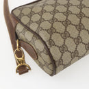 GUCCI GG Supreme Web Sherry Line Bag PVC Beige Gold 001 115 6655 Auth bs31424-13