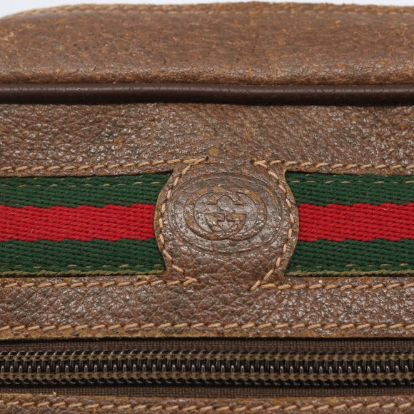 GUCCI GG Supreme Web Sherry Line Bag PVC Beige Gold 001 115 6655 Auth bs31424