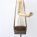 GUCCI GG Supreme Web Sherry Line Bag PVC Beige Gold 001 115 6655 Auth bs31424-22