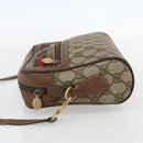 GUCCI GG Supreme Web Sherry Line Bag PVC Beige Gold 001 115 6655 Auth bs31424-4