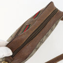 GUCCI GG Supreme Web Sherry Line Bag PVC Beige Gold 001 115 6655 Auth bs31424-6