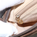 GUCCI GG Supreme Web Sherry Line Bag PVC Beige Gold 001 754 6177 Auth bs31425-16